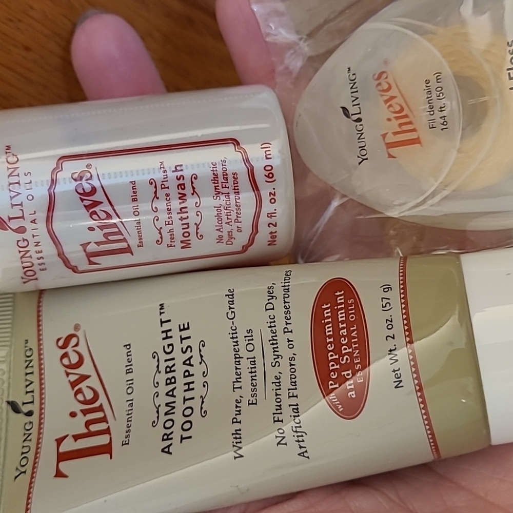 Thieves Toothpaste Mouthwash Floss Travel Set by Young Living